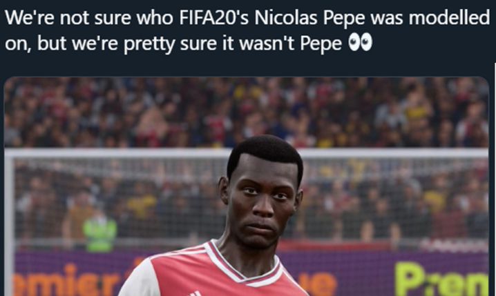 WYGLĄD Nicolasa Pepe w grze FIFA 20! :D